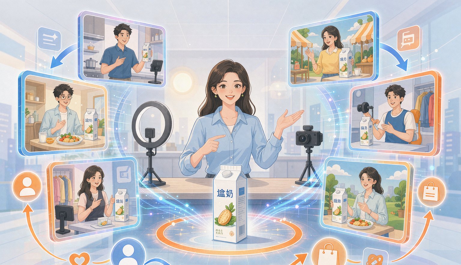 科迪牛奶100天卖6000箱,开通小鹅通的商家看看这套达人矩阵的做法
